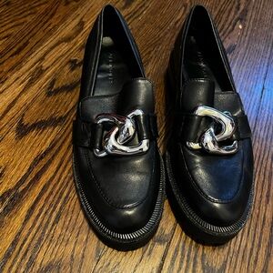 Aerosoles Lilia Lug Sole Loafer with Silver chain detailing